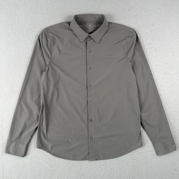 True Classic‎ Long Sleeve Lightweight Dress Shirt Men’s Medium Gray Stretch - Picture 1 of 16